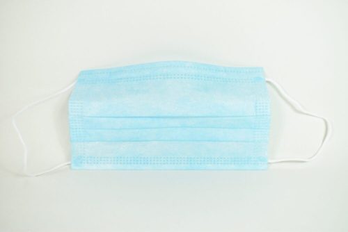 Three-layer protective face mask